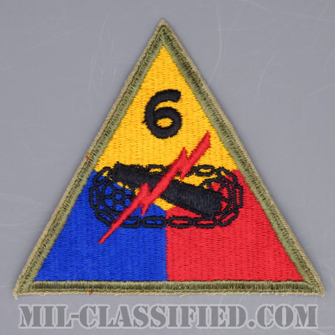 第6機甲師団（6th Armored Division）[カラー/カットエッジ/パッチ/1点物]の画像