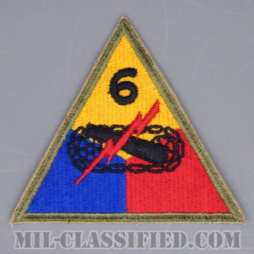 第6機甲師団（6th Armored Division）[カラー/カットエッジ/パッチ/1点物]の画像
