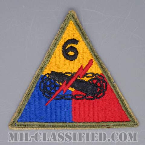 第6機甲師団（6th Armored Division）[カラー/カットエッジ/パッチ/中古1点物]の画像
