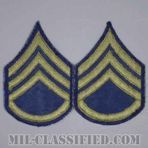 軍曹（Sergeant (SGT)）[カットエッジ/階級章（1951-1959）/パッチ/ペア（2枚1組）/中古1点物]の画像
