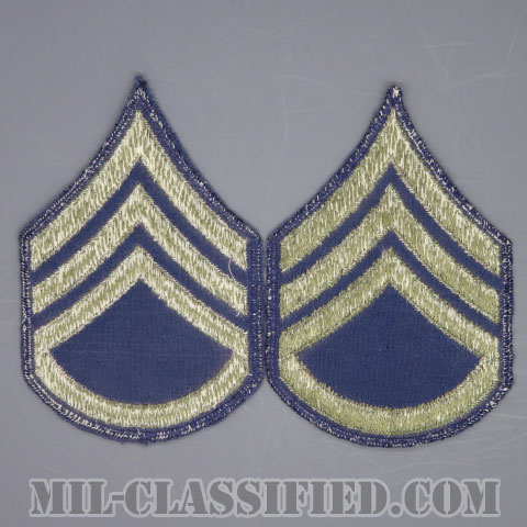 軍曹（Sergeant (SGT)）[カットエッジ/階級章（1951-1959）/パッチ/ペア（2枚1組）/中古1点物]の画像