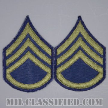 軍曹（Sergeant (SGT)）[カットエッジ/階級章（1951-1959）/パッチ/ペア（2枚1組）/中古1点物]の画像