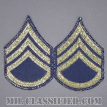 軍曹（Sergeant (SGT)）[カットエッジ/階級章（1951-1959）/パッチ/ペア（2枚1組）/中古1点物]の画像