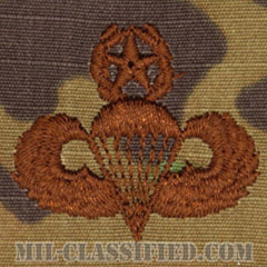 空挺章 (マスター)（Parachutist Badge, Master）[OCP/ブラウン刺繍/パッチ]の画像