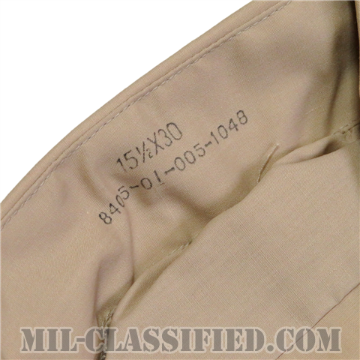 米陸軍 アーミーグリーン制服用 カーキ（AT446）長袖ドレスシャツ サイズ15 1/2 x 30 1980年ロットの画像