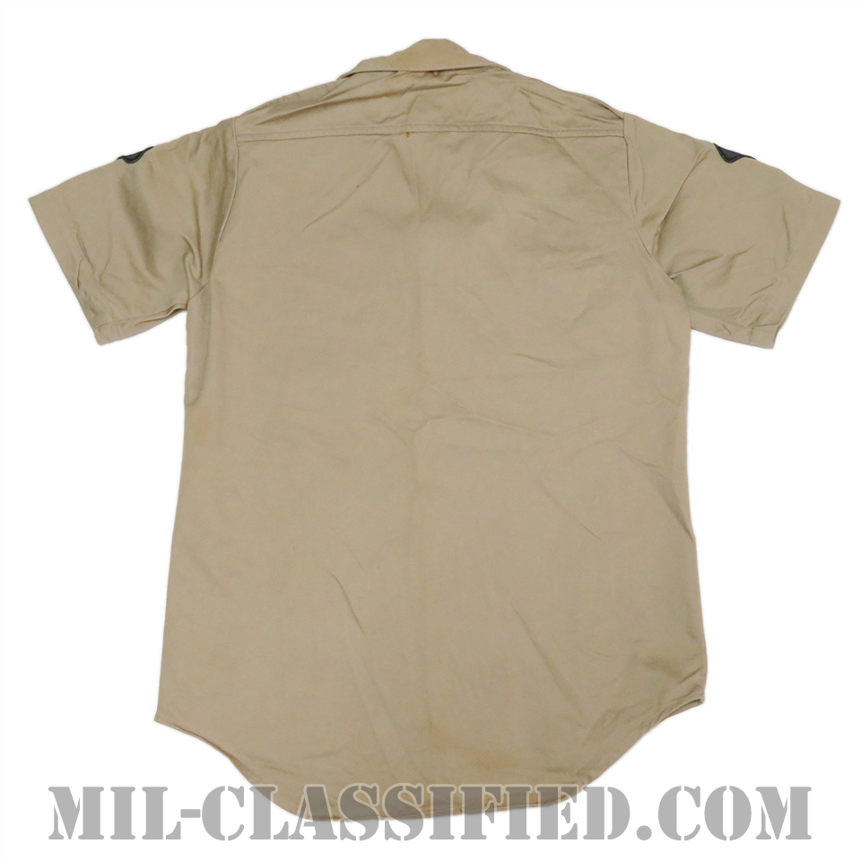 米陸軍 カーキ チノ半袖シャツ コットン100％ SMALLサイズ DSAロット [中古1点物]の画像