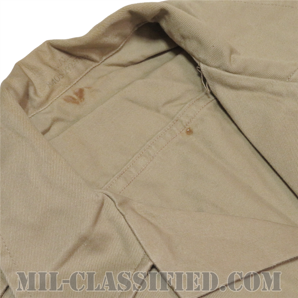 米陸軍 カーキ チノ半袖シャツ コットン100％ SMALLサイズ DSAロット [中古1点物]の画像