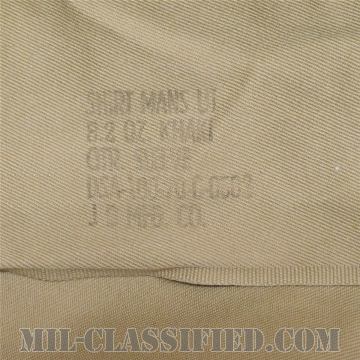 米陸軍 カーキ チノ半袖シャツ コットン100％ SMALLサイズ DSAロット [中古1点物]の画像