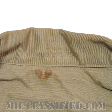 米陸軍 カーキ チノ半袖シャツ コットン100％ SMALLサイズ DSAロット [中古1点物]の画像