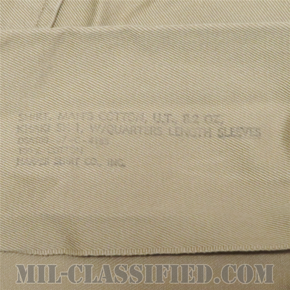 米陸軍 カーキ チノ半袖シャツ コットン100％ SMALLサイズ 1967年ロット [中古1点物]の画像