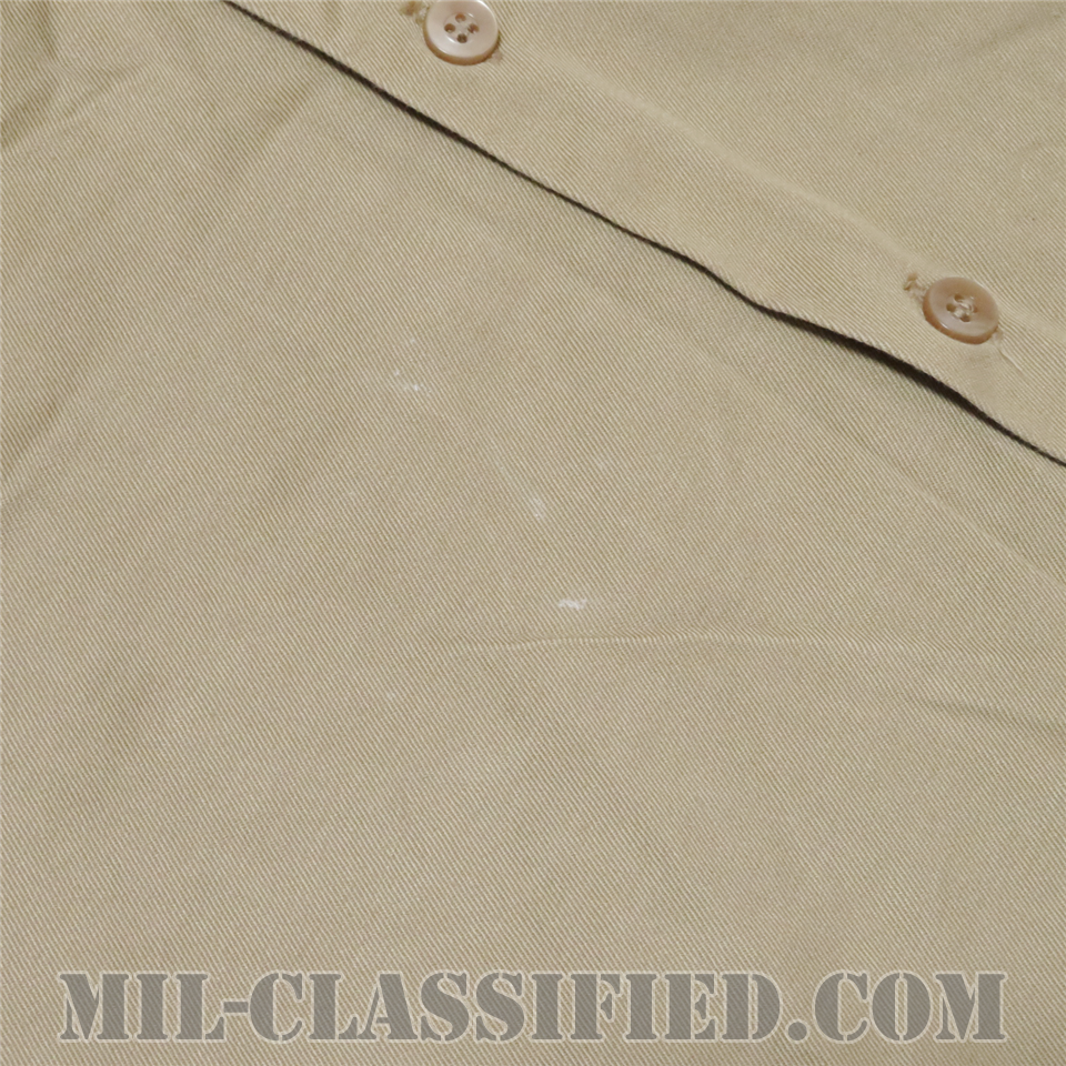 米陸軍 カーキ チノ半袖シャツ コットン100％ SMALLサイズ 1967年ロット [中古1点物]の画像