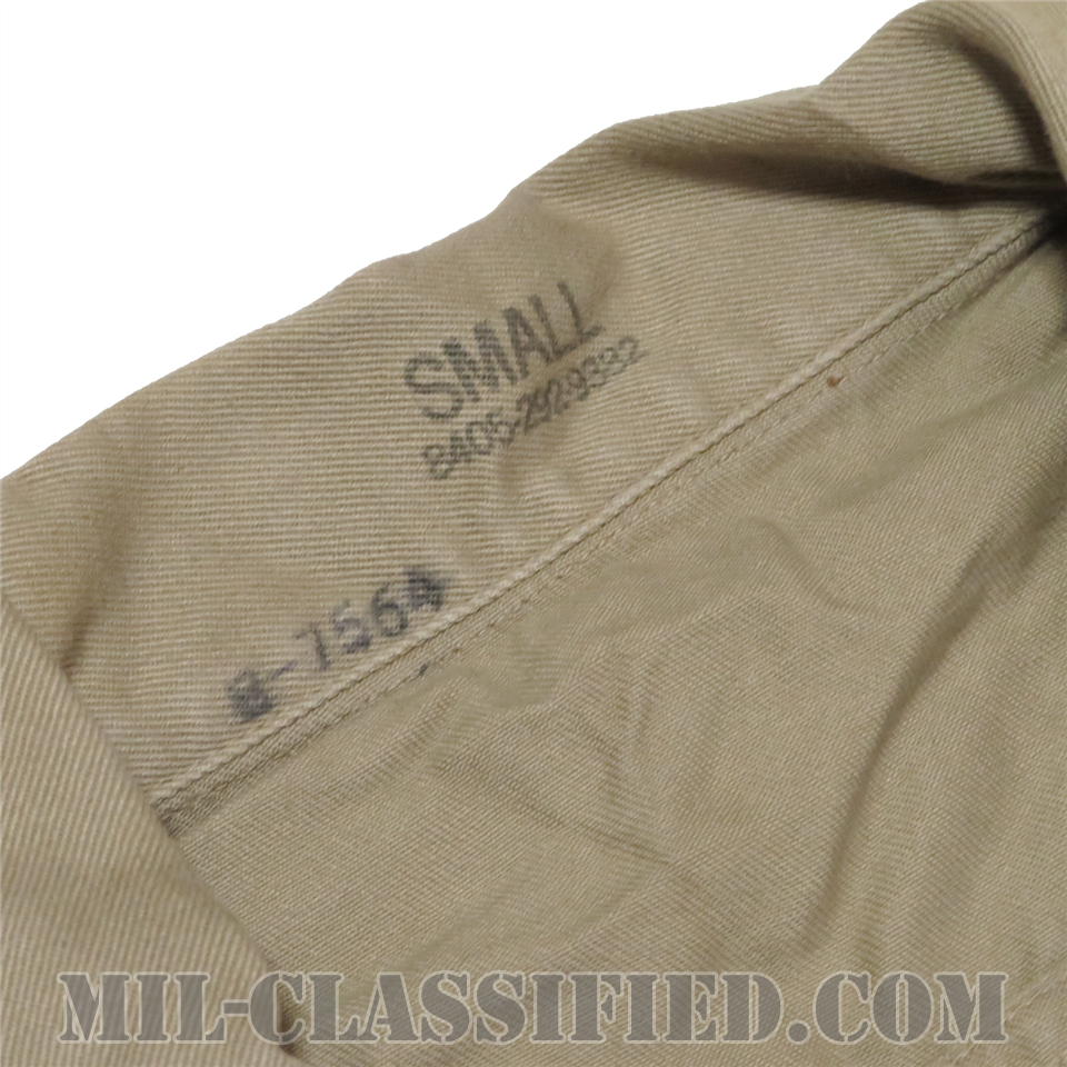 米陸軍 カーキ チノ半袖シャツ コットン100％ SMALLサイズ DSAロット [中古1点物]の画像