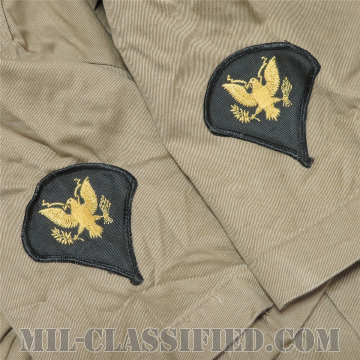 米陸軍 カーキ チノ半袖シャツ コットン100％ SMALLサイズ DSAロット [中古1点物]の画像