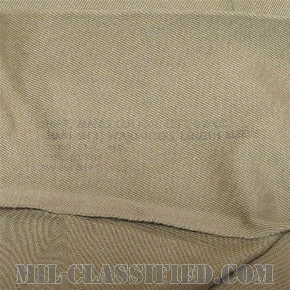 米陸軍 カーキ チノ半袖シャツ コットン100％ SMALLサイズ 1967年ロット [中古1点物]の画像