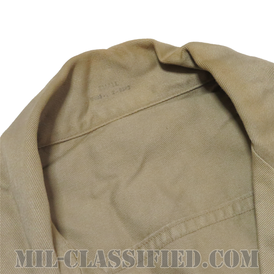 米陸軍 カーキ チノ半袖シャツ コットン100％ SMALLサイズ 1967年ロット [中古1点物]の画像