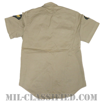 米陸軍 カーキ チノ半袖シャツ コットン100％ SMALLサイズ 1967年ロット [中古1点物]の画像