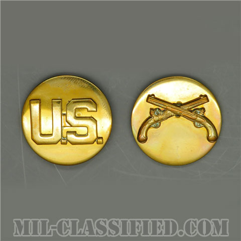 憲兵科章（Military Police Corps Branch and U.S. Letters）[カラー/兵科章U.S.章セット（下士官用）/バッジ/ペア（2個1組）/中古1点物]の画像