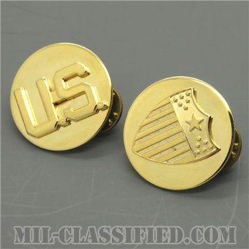 総務科章（Adjutant General's Corps）[カラー/兵科章U.S.章セット（下士官用）/バッジ/ペア（2個1組）/中古1点物]の画像