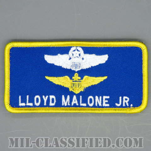 LLOYD MALONE JR. (航空機操縦士章(コマンド・パイロット)/飛行士 (パイロット)) [カラー/メロウエッジ/ベルクロ付パッチ/中古1点物]の画像