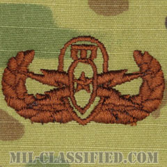 爆破物処理章 (シニア) （Explosive Ordnance Disposal (EOD), Badge, Senior）[OCP/ブラウン刺繍/パッチ]画像