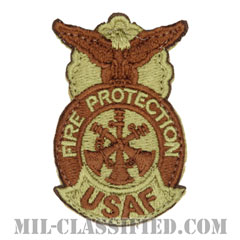 防火章（Fire Protection Badge, Assistant Fire Chief）[OCP/ブラウン刺繍/ベルクロ付パッチ]の画像