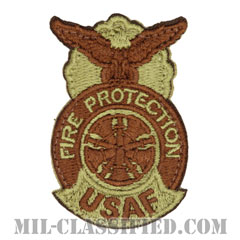 防火章（Fire Protection Badge, Fire Chiefs and Base Fire Marshal）[OCP/ブラウン刺繍/ベルクロ付パッチ]の画像