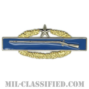 マスター戦闘歩兵章 (セカンド)（Master Combat Infantryman Badge (MCIB), Second Award）[カラー/鏡面仕上げ/バッジ]の画像