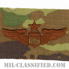 航空機操縦士章 (シニア・パイロット)（Air Force Senior Pilot Badge）[OCP/ブラウン刺繍/パッチ]画像
