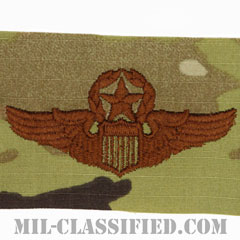 航空機操縦士章 (コマンド・パイロット)（Air Force Command Pilot Badge）[OCP/ブラウン刺繍/パッチ]の画像