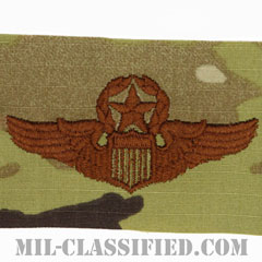 航空機操縦士章 (コマンド・パイロット)（Air Force Command Pilot Badge）[OCP/ブラウン刺繍/パッチ]画像