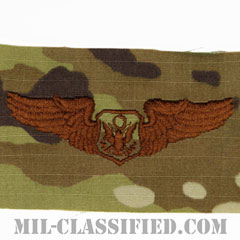 航空機搭乗員章 (将校用エアクルー)（Air Force Officer Aircrew Badge）[OCP/ブラウン刺繍/パッチ]画像