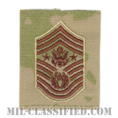 空軍最先任上級曹長（Chief Master Sergeant of the Air Force (CMSAF)）[OCP（3C）/ゴアテックスパーカー用スライドオン空軍階級章]の画像