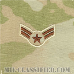 一等空兵（Airman First Class）[OCP（3C）/空軍階級章/キャップ・チェスト用/縫い付けパッチ]の画像