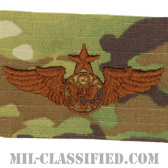 航空機搭乗員章 (下士官用シニア・エアクルー)（Air Force Enlisted Senior Aircrew Badge）[OCP/ブラウン刺繍/パッチ]の画像