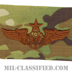 航空機搭乗員章 (下士官用シニア・エアクルー)（Air Force Enlisted Senior Aircrew Badge）[OCP/ブラウン刺繍/パッチ]画像