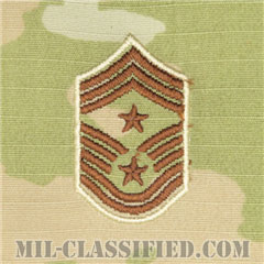 部隊先任最上級曹長（Command Chief Master Sergeant）[OCP（3C）/空軍階級章/キャップ・チェスト用/縫い付けパッチ]の画像