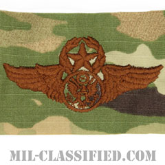 航空機搭乗員章 (下士官用マスター・エアクルー)（Air Force Enlisted Master Aircrew Badge）[OCP/ブラウン刺繍/パッチ]画像