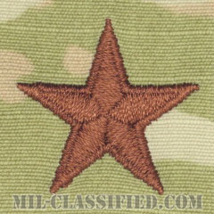 准将（Brigadier General (BG)）[OCP（3C）/空軍階級章/キャップ用レギュラーサイズ/縫い付けパッチ]の画像