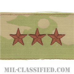 中将（Lieutenant General (LTG)）[OCP（3C）/空軍階級章/キャップ用ミディアムサイズ/縫い付けパッチ]の画像