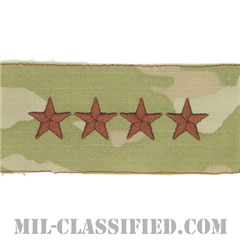 大将（General (GEN)）[OCP（3C）/空軍階級章/キャップ用ミディアムサイズ/縫い付けパッチ]の画像