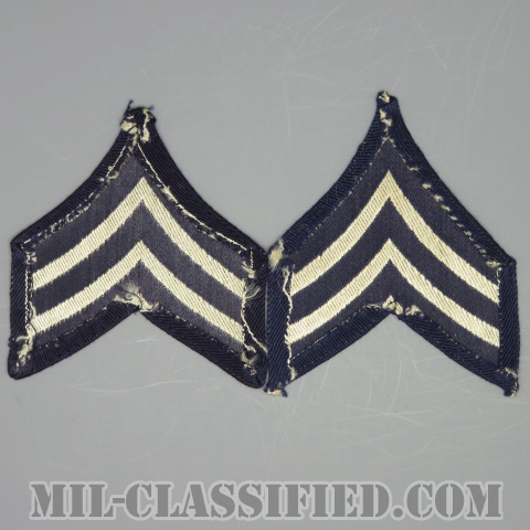 軍曹（Sergeant (SGT)）[機械織りタイプ/階級章（1942-1948）/パッチ/ペア（2枚1組）/中古1点物]の画像