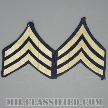 軍曹（Sergeant (SGT)）[機械織りタイプ/階級章（1942-1948）/パッチ/ペア（2枚1組）/中古1点物]の画像