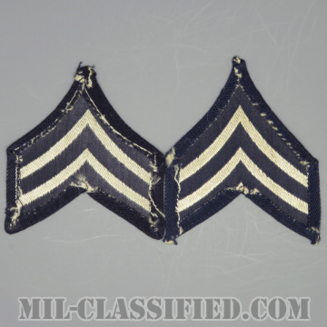 軍曹（Sergeant (SGT)）[機械織りタイプ/階級章（1942-1948）/パッチ/ペア（2枚1組）/中古1点物]の画像