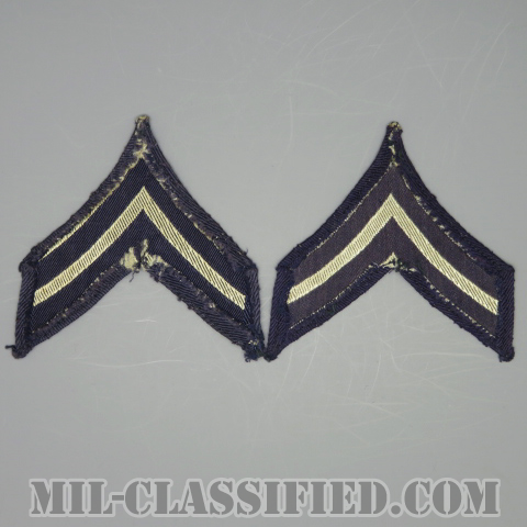 伍長（Corporal (CPL)）[機械織りタイプ/階級章（1942-1948）/パッチ/ペア（2枚1組）/中古1点物]の画像