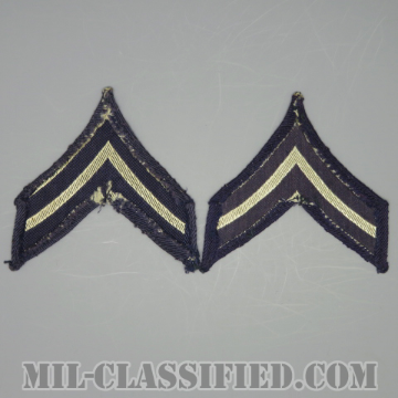 伍長（Corporal (CPL)）[機械織りタイプ/階級章（1942-1948）/パッチ/ペア（2枚1組）/中古1点物]の画像