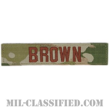 BROWN [OCP（7C）/ブラウン刺繍/空軍ネームテープ/ベルクロ付パッチ]画像