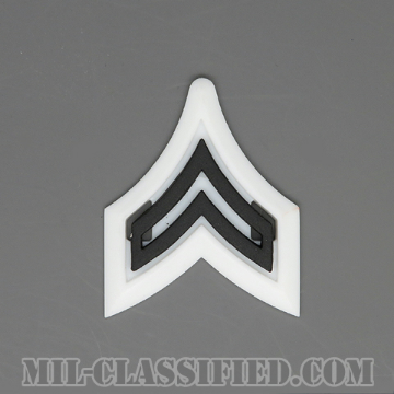 伍長（Corporal (CPL)）[サブデュード（ブラックメタル）/ホワイトバックプレート付/階級章/バッジ]の画像