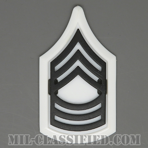 曹長（Master Sergeant (MSG)）[サブデュード（ブラックメタル）/ホワイトバックプレート付/階級章/バッジ]の画像