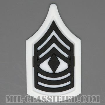 先任曹長（First Sergeant (1SG)）[サブデュード（ブラックメタル）/ホワイトバックプレート付/階級章/バッジ]の画像