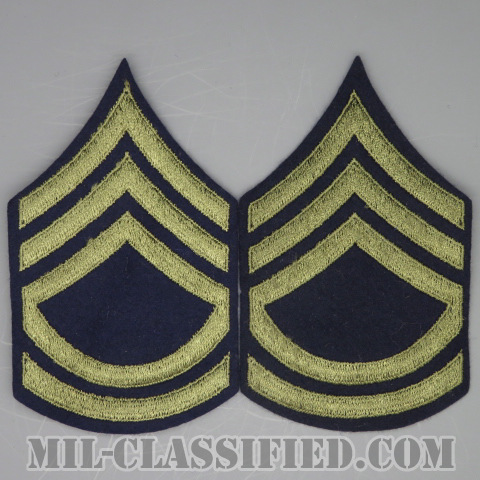 技術軍曹 (T/SGT)（Technical Sergeant 2nd Grade）[ウール・フェルト生地刺繍タイプ/階級章（1942-1948）/パッチ/ペア（2枚1組）/1点物]の画像
